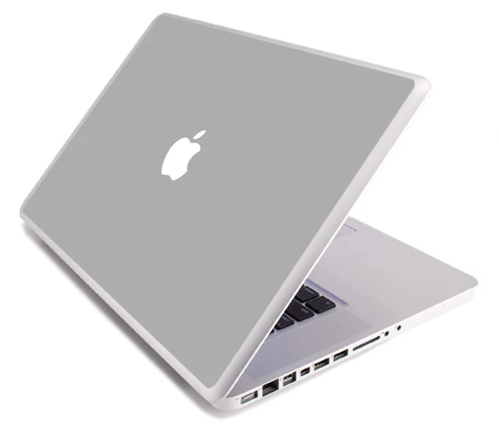 SILVER GRAY Vinyl Lid Skin Cover Decal fits Apple MacBook Pro 15 A1268 Laptop - Image 1 of 1