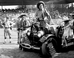 BABE RUTH UND LOU GEHRIG 1928 BASEBALL RODEO GOOFING 11X14 POSTER BILDKARTE - Bild 1 von 1