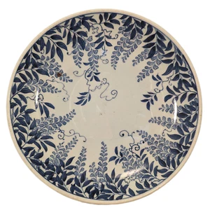 Antique Japanese Arita Imari Porcelain Large Bowl Wisteria Flowers Signed Japan - Picture 1 of 24