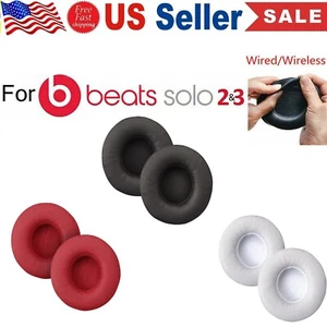 Replacement Ear Pads Cushion Cover For Beats by Dr Dre Solo 2/Solo 3 Wireless - Picture 1 of 7