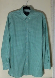 HACKETT Long Sleeved Apple Green Small Check Shirt - Slim Fit L - Picture 1 of 5