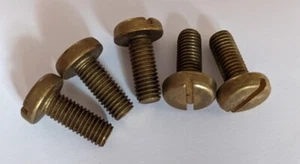 5x Schraube M8 M8x20 Messing DIN 85 Schlitzschraube - Bild 1 von 1
