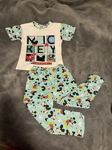Mickey Mouse Pajamas Kids Set Shirt Pants Size 6-8 Imported - Picture 1 of 2