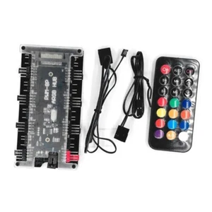Multi Channel ARGB Fan Hub, Powered with Wireless Remote for PC Cooling - Afbeelding 1 van 8