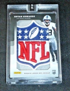 2020 Panini Instant Bryan Edwards NFL Shield Rookie Logos Patch Raiders RC 1/1 - Picture 1 of 2