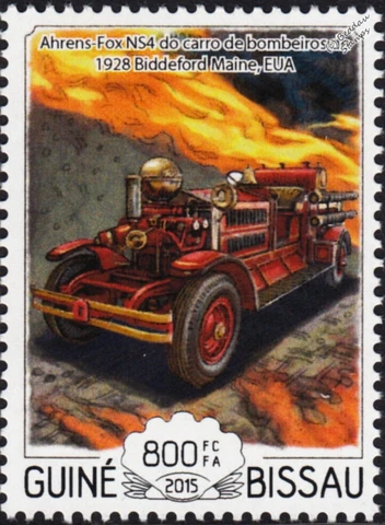 1928 AHRENS-FOX N-S-4 Pumper (Biddeford Maine) Fire Engine Truck Stamp #353 Cover