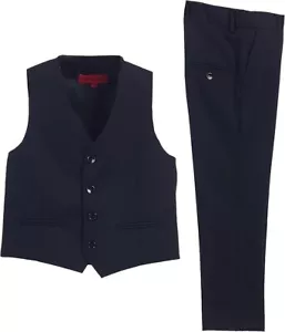 NEW NWOT Gioberti Boy's Navy Blue 2 Piece Formal Suit Set 4T with Garment Bag - Picture 1 of 9