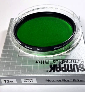 Genuine 72mm G-11 #11 PO1 Green Glass Color Conversion Lens Filter Japan Sunpak - Picture 1 of 5