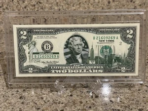 2003 Michigan Colorized Overprint Statehood $2 Federal Reserve Note - Picture 1 of 2
