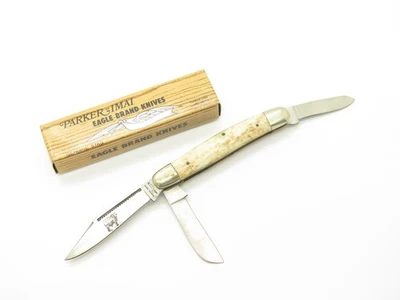 Vintage 1976-1978 Parker Frost Imai Seki Japan Folding 4" Brahma Stockman Knife - Image 1 of 4