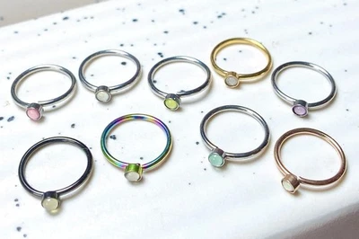 1 pieza Piedra Iluminadora 20g Aro Nariz/Anillo Cartílago Torre Daith Hélice Tragus  Foto 1 de 4