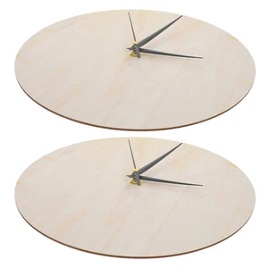  2 Pcs Clock Making Supplies Faces for Crafts Painting Decor Decoration - Picture 1 of 12