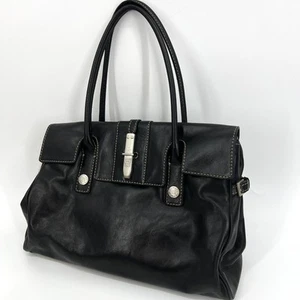 Borsa a tracolla vintage Michael Kors in pelle nera argento - Foto 1 di 13