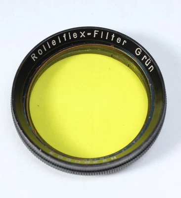 EARLY ROLLEI 39MM SLIP ON YELLOW FILTER ROLLEIFLEX ROLLEICORD - Image 1 of 3