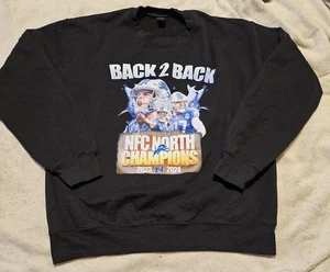 Sudadera Detroit Lions Adulto Mediana Negra Cuello Redondo 2023-24 NFC North Champions - Imagen 1 de 7