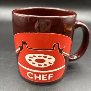 Vintage Waechtersbach Germany Solid Red Coffee Mug Tea Cup Telephone Chef - Imagen 1 de 6
