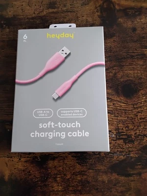 Heyday 6ft USB-A to USB-C Cable- Pink - Image 1 of 4