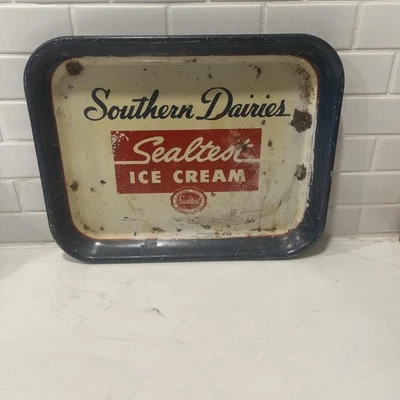 Vintage Antique Sealtest Ice Cream Southern Dairies Advertising Tray 13” Read - Image 1 of 4