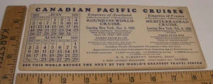1925 CANADIAN PACIFIC RAILWAY EMPRESS OCEAN LINER CRUISES ADVERTISING BLOTTER - Bild 1 von 13