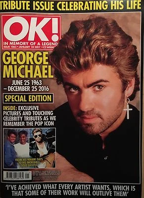 OK magazine #1065 January 10 2017 George Michael WHAM! TRIBUTE ISSUE NEW - Image 1 of 4