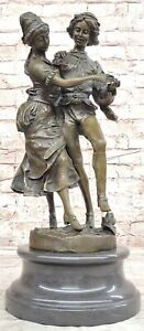 Dancing Elegance Couple Cast Bronze Sculpture Figurine Man  Women Figurine