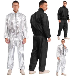 Hombres Chaqueta Saltar Ropa Exterior y Pantalones Pérdida de Peso Sauna Sudor Conjunto Ejercicio - Imagen 1 de 35