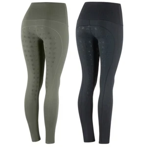 Damen Tights Stützende Reithose Silikon Vollbesatz schwarz o. olivgrün Gr.34-44 - Picture 1 of 3