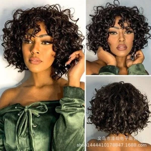 100% Human Hair Wigs for Women Water Wave Wigs None Lace Wigs - Picture 1 of 4