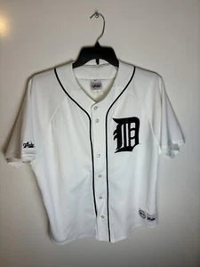 Camiseta deportiva de béisbol de colección Majestic MLB Detroit Tigers blanca sin nombre talla XL EE. UU. - Imagen 1 de 8