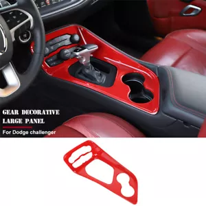 Gear Shift Panel Overlay Cover Radio AC Switch Trim For Doage Challenger 2015+ - Imagen 1 de 7