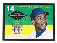 ERNIE BANKS 2013 HOMETOWN HEROES DEFINING MOMENTS BLACK #DM5 CHICAGO CUBS