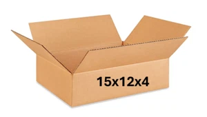 15" x 12" x 4" CARDBOARD BOX - 200 lb - SINGLE BOX - Picture 1 of 3