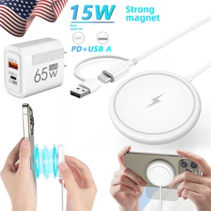 For Samsung Galaxy S24 S23 S22 Ultra Mag safe Wireless Fast Charger Magnetic Pad - Picture 1 of 21