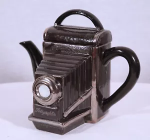 RARO!! TEIERA VINTAGE DEPT 56 NERA PAPARAZZI MACCHINA FOTOGRAFICA DA VIAGGIO AMERICANA ALTA 7" NUOVA - Foto 1 di 3