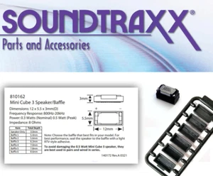Soundtraxx ~ Mini Cube 3 ~ New 2025 ~ 8 Ohm Oval Speaker & Baffle Kit  ~ 810162 - Picture 1 of 1
