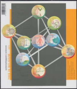 BELGIUM Sc# 2259a-j CPL MNH SHEET of 9 DEVOTED to SCIENTISTS & THEIR DISCOVERIES - Picture 1 of 1