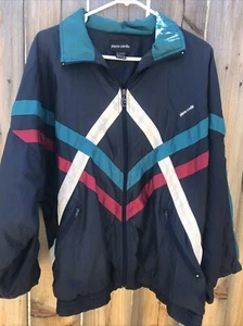 Vintage Pierre Cardin Nylon Track Jacket Blue Red White 80's Mens Size Large - Picture 1 of 8