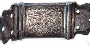 Vintage Antique Icebox metal Ornate 1800's Swing Hinge - Picture 1 of 3