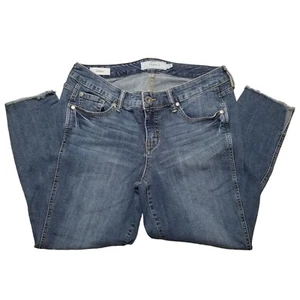 Jeans skinny blu torrido denim taglia 12 vita media bordo gamba invecchiato - Foto 1 di 6