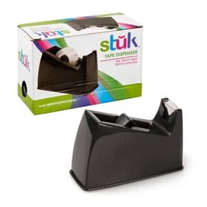 Sticky Desktop Tape Dispenser Holder Cutter With Tape Roll Packaging Office Desk - Bild 1 von 1