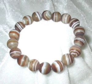 Armband ~~ Armschmuck ~~ Botswana Achat Kugeln 10 mm ~~ Edelstein ~~ Heilstein* - Bild 1 von 3