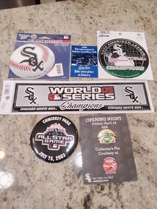 Chicago White Sox Comiskey memorabilia lot. Schedule, 2 Stickers, Pin & Magnet!! - Picture 1 of 14