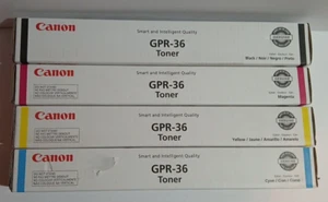 Canon Genuine GPR-36 Toner Set - Black, Magenta, Yellow, Cyan - NEW - Picture 1 of 3