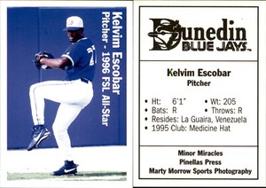 Kelvim Escobar 1996 Best Dunedin Blue Jays #7 Card *AutographDen*