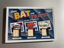 2022 Leaf Lumber Frank Robinson Emerald Have Bat Will Travel Used Relic #1/4