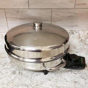 Farberware Stainless Steel 12" Electric Skillet Model 344A USA Working - Picture 1 of 11
