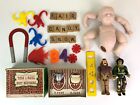 Junk Drawer Assemblage Supply Game Pieces Doll Wizard of Oz Magnets Pott Bros