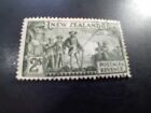 New Zealand stamp, 2 shillings, Captain Cook, used, 1935, olive green
