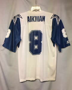 NFL Dallas Cowboys Troy Aikman Vintage Start Double Star Adult Jersey size 48