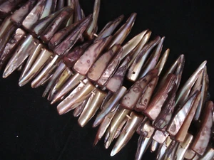 Mother of Pearl Large Chips Mushroom 40cm Tooth Comet Shell Jewelry - Picture 1 of 1
